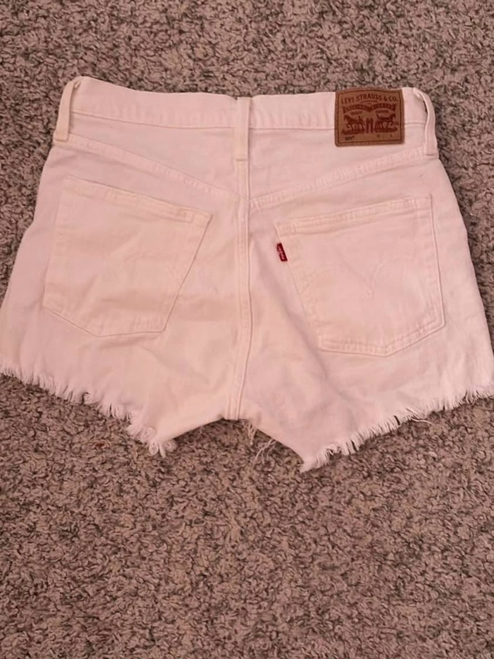 Levi’s White Denim Shorts